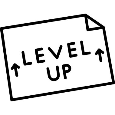 Simgeyi yükselt. Beyaz arkaplanda izole edilmiş web tasarımı için ana hat vektör düzeyi simgesi