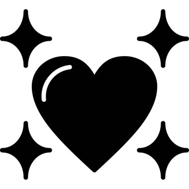 kalp aşkı düğün ikonu katı bir tarzda