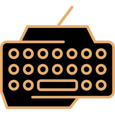 Bir daktilonun vektör illüstrasyonu