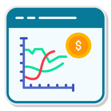 İş grafiği Web simgesi.