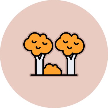 Ağaç simgesinin vektör illüstrasyonu