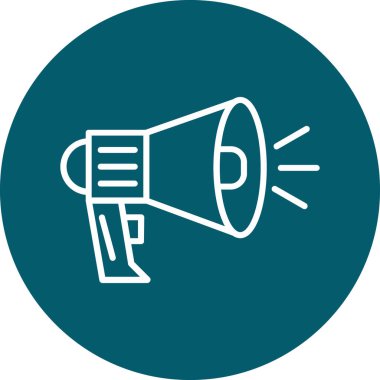 Konuşmacı. Web simgesi basit illüstrasyon