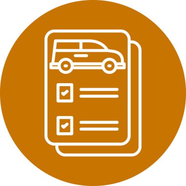 Araba simgesinin vektör illüstrasyonu