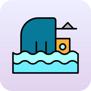 vektör su dalga simgesi