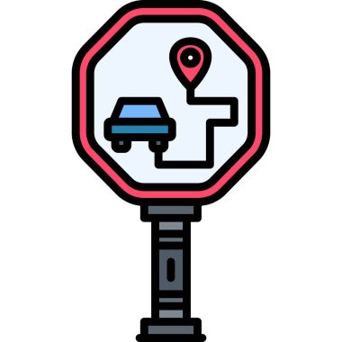 gps navigasyon konumu simgesi - taslak biçimi