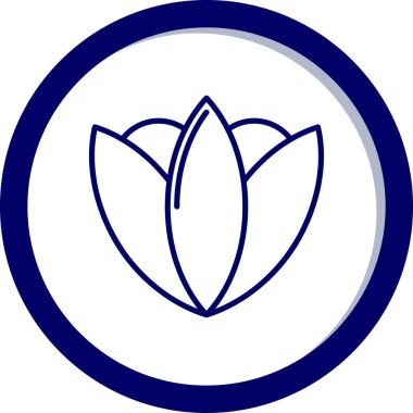 Bir çiçek simgesinin vektör illüstrasyonu