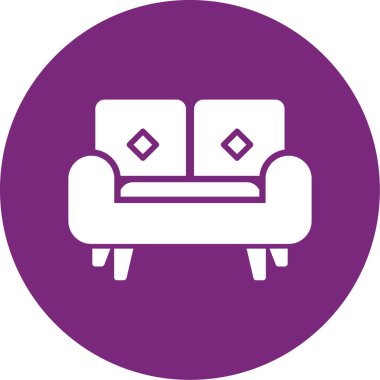 Koltuk simgesi, vektör illüstrasyonu