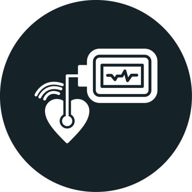 kardiyogram ikon vektör çizimi