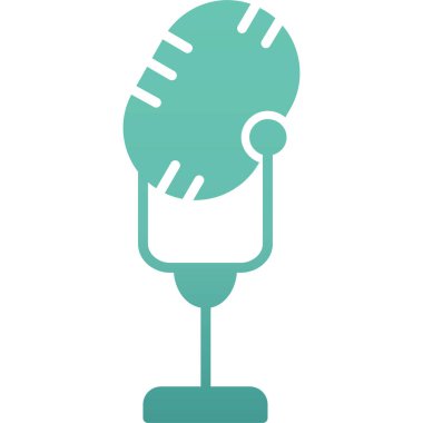 Mikrofon, mikrofon, mikrofon ve müziğin vektör çizimi