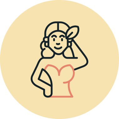 Kıvırcık saçlı ve saç stili olan kadın avatar