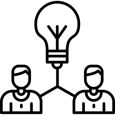 iş fikri simgesi ve vektör illüstrasyonu beyaz arkaplanda izole edildi