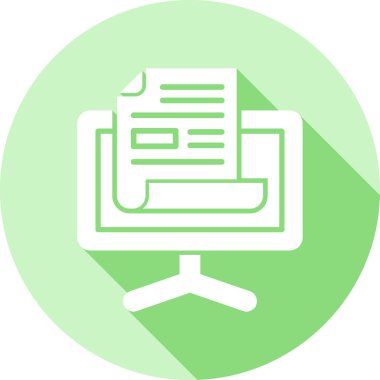 Beyaz arkaplanda belge simgesi izole edildi