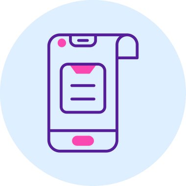 Akıllı telefon simgesinin vektör illüstrasyonu