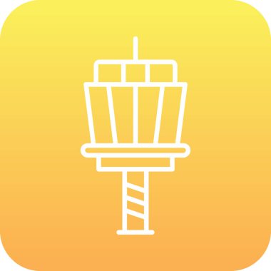 Benzersiz kule vektör çizgisi simgesi