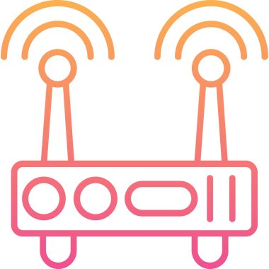 Kablosuz. Web simgesi basit illüstrasyon