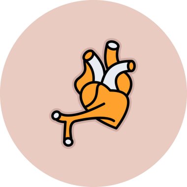 Bir kalp simgesinin vektör illüstrasyonu