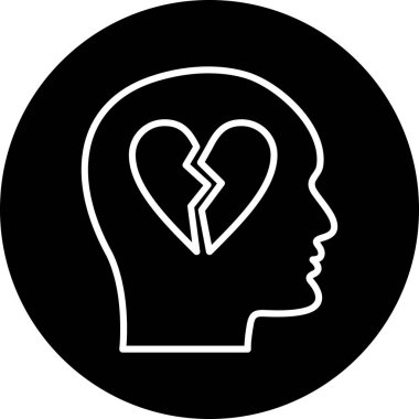 Kırık Kalp Düz Vektör Simgesi