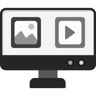 video izleyici simgesi, vektör illüstrasyonu