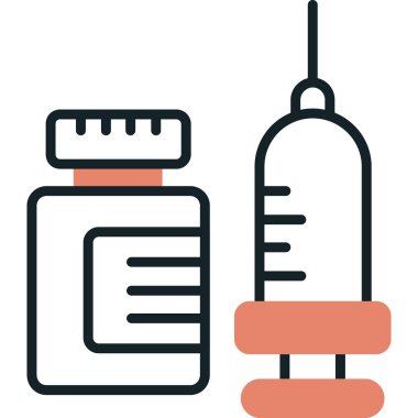 İlaç. Web basit illüstrasyon tasarımı