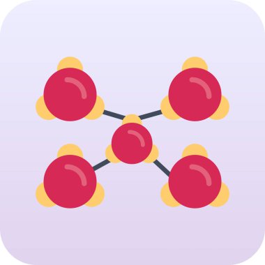 Molekül simgesi. Atomun vektör çizimi