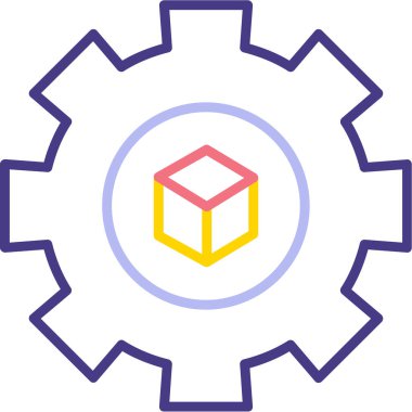 Teçhizat Web simgesi basit illüstrasyon