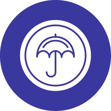 Şemsiye. Web simgesi basit illüstrasyon