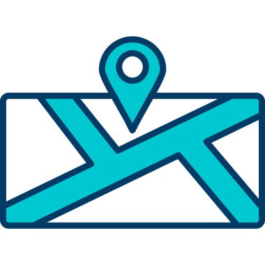 harita simgesinin vektör illüstrasyonu