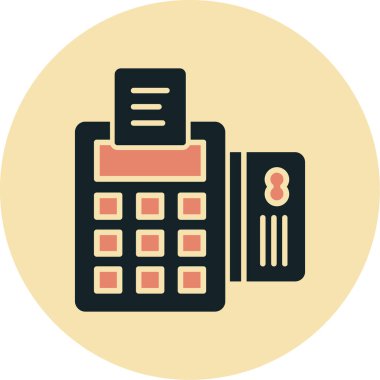 Hesap makinesi. Web simgesi basit illüstrasyon