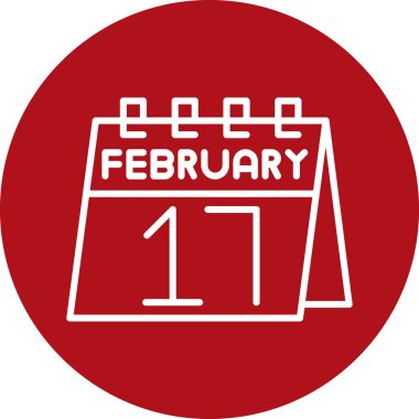 11 Şubat tarihli takvim için vektör simgesi