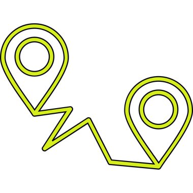 konum haritası vektör illüstrasyonu