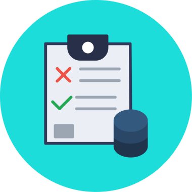 Kontrol Listesi Düz Vektör Simgesi