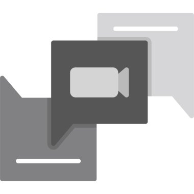 İleti sohbet mesajı simgesi. Basit resimleme