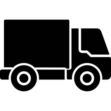 kamyon simgesi, vektör illüstrasyonu.