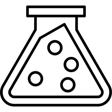 Kimyasal matara. simge çizimi