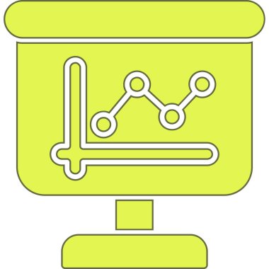 Büyüteçli bir grafiğin vektör simgesi