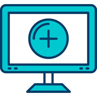 Bilgisayar. Web simgesi basit illüstrasyon