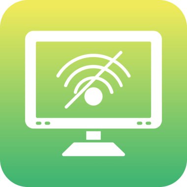 Soyut arkaplanda kablosuz simge izole edildi