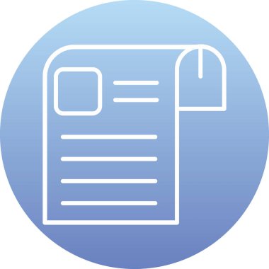 Kağıt yaprağının vektör simgesi.