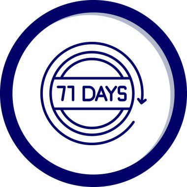 17 günlük işaret simgesi, vektör illüstrasyonu