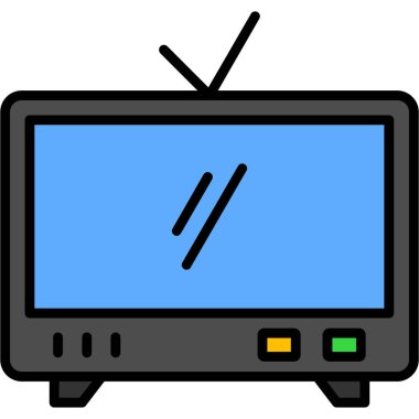 Lcd TV simgesi vektör illüstrasyonu