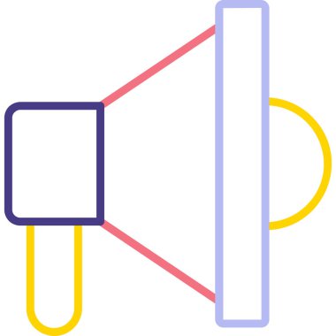 Megafon. Web simgesi basit illüstrasyon