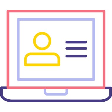 Bir insan simgesinin vektör illüstrasyonu