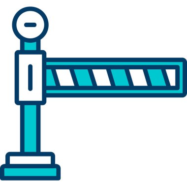 Demiryolu simgesi renk ana hatları vektörü