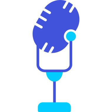 mikrofon simgesi vektör illüstrasyonu