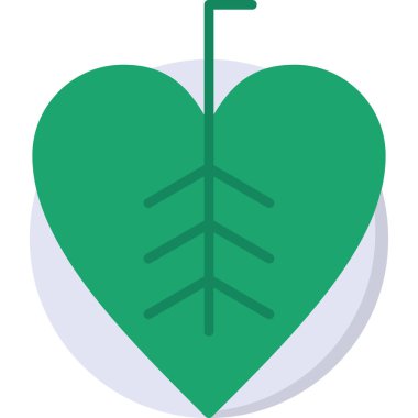 Yaprak. Web simgesi basit illüstrasyon