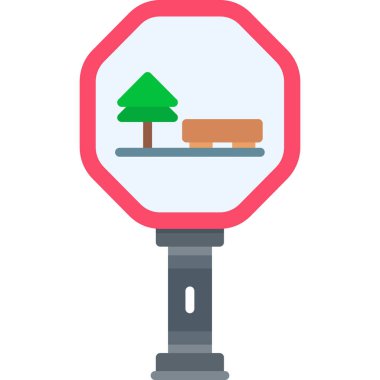 Yol tabelası. Web simgesi basit tasarım