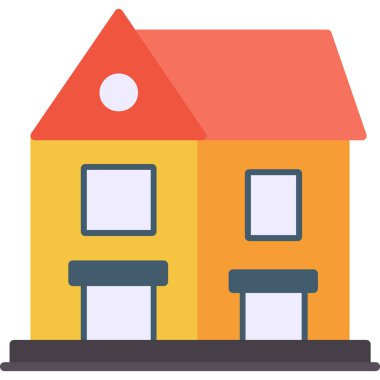 ev simgesini düz bir şekilde inşa etmek