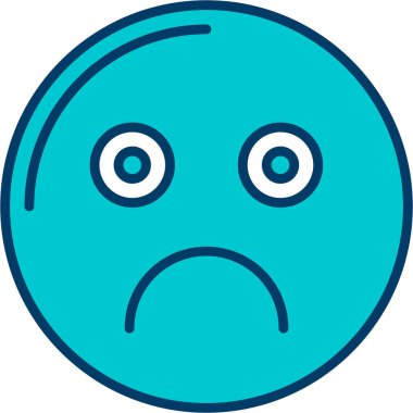 hüzünlü emoji simgesi tasarımı, vektör illüstrasyonu 10 grafiklik