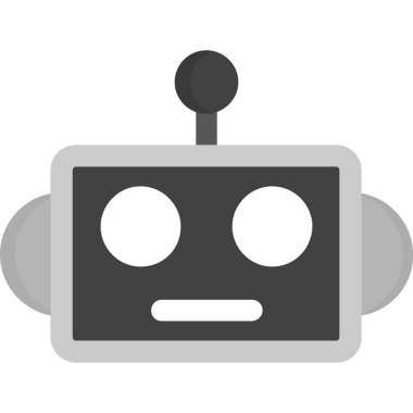 robot düz vektör simgesi