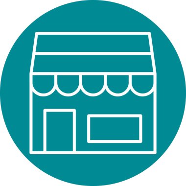 Dükkan. Web simgesi basit illüstrasyon
